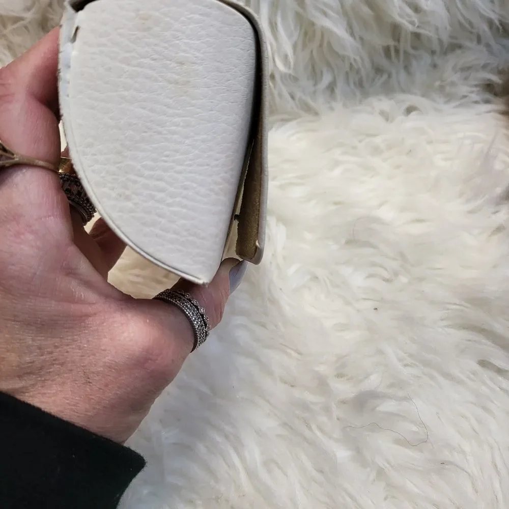Michael Kors White Silver Eyeglass Sunglasses Case Large